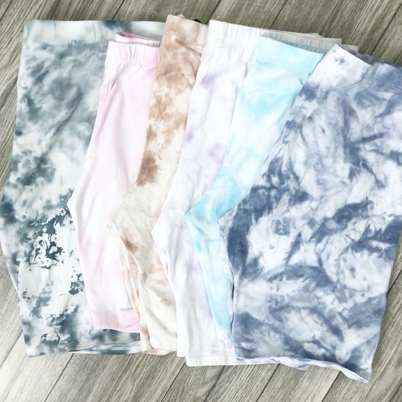 Pants - NEW Tie Dye Biker Shorts Pastel Spring S-3X dyed